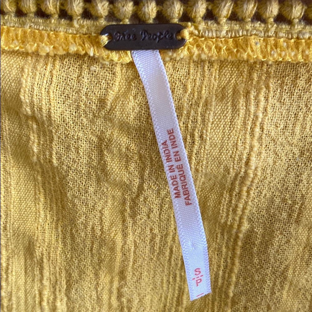 Free People Yellow Ruffled Crop Top - Picture 2 of 15